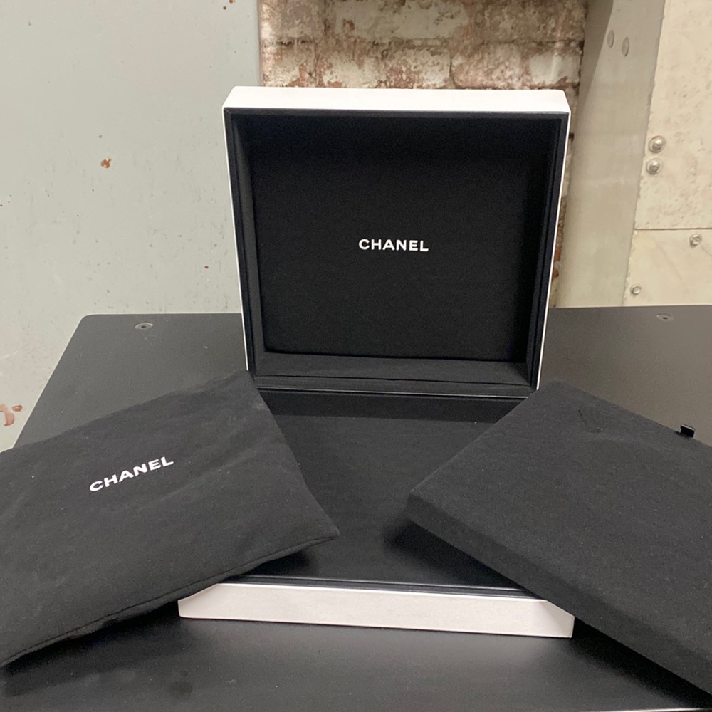 Chanel jewelry box with plush pillow